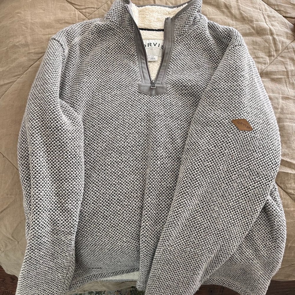 Orvis Thick Quarter Zip, Size L